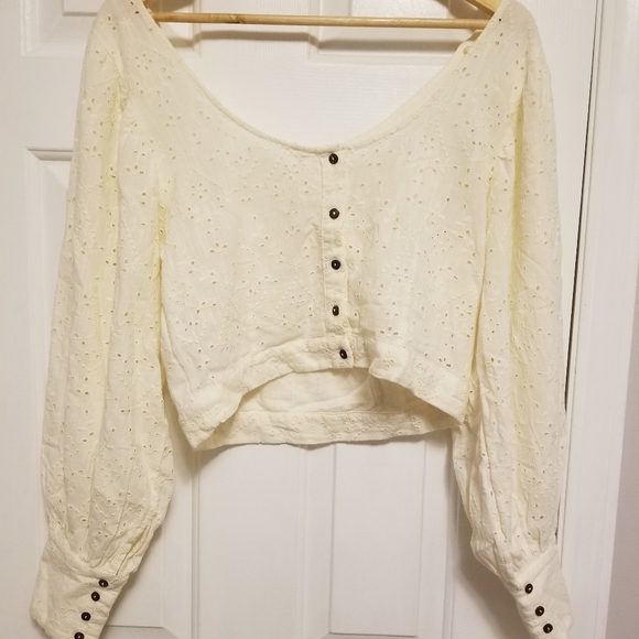 Free People Petunia Eyelet Top - Picture 2 of 4